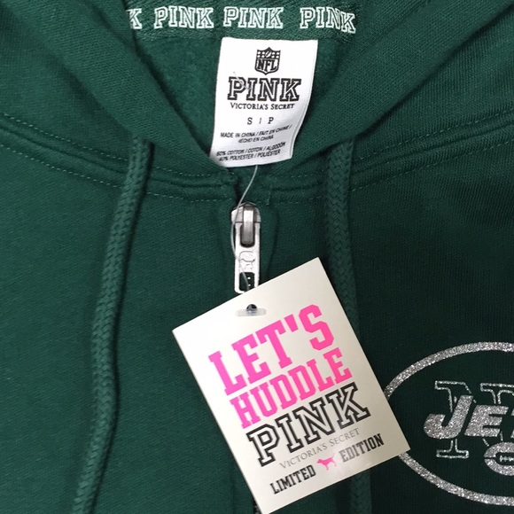 PINK Victoria's Secret Jackets & Blazers - NEW Pink Victoria’s Secret NY Jets Zip up Hoodie
